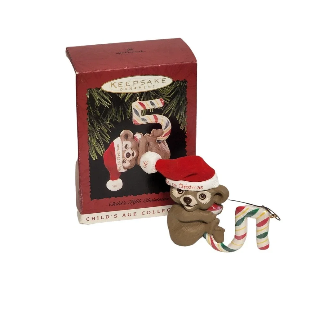 Hallmark Keepsake Ornament Child's Age Collection My 5th‎ Christmas Bear 1996